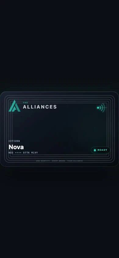 Digitale The-Alliances Citizen Card auf einem Android-Smartphone