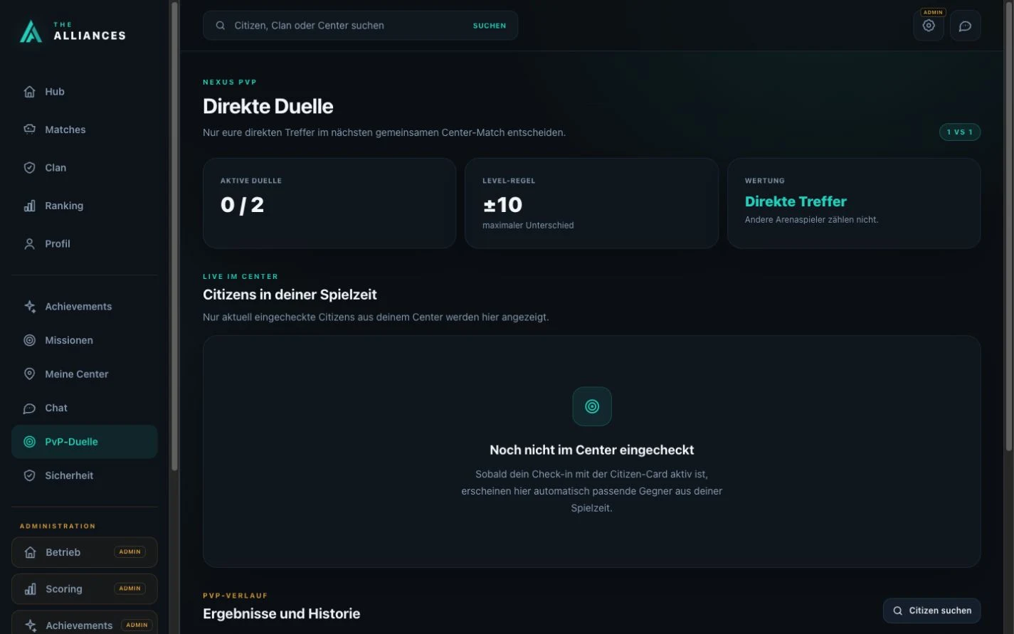 Direkte PvP-Duelle in The Alliances